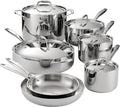 Trammantina Tri-Ply Clad Stainless Steel 12-Piece Cookware Set with Lids Pots and Pans Kitchen Set Induction-Ready Dishwasher-Safe NSF-Certified
