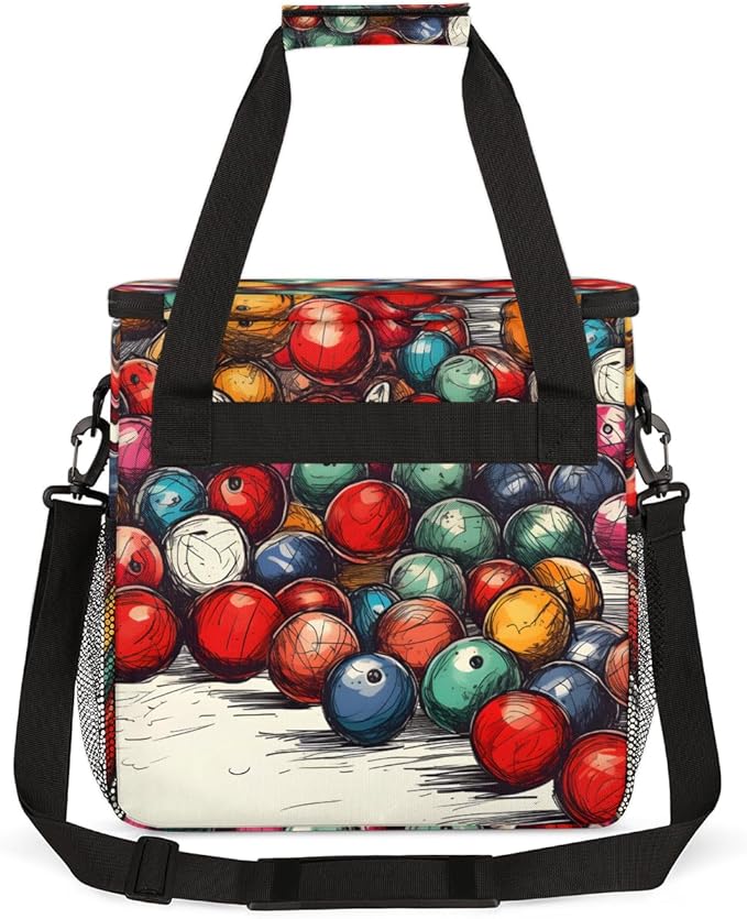 Graffiti Sport Ball Coffee Maker Carrying Bag Portable Travel Storage Tote Bag Compatible with K-Mini or K-Mini Plus Single Serve Coffee Brewer Carrying Case with Multiple Pockets &amp Shoulder Str