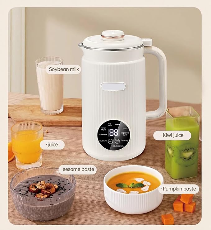 40oz Nut Milk Maker Machine Automatic Soy Milk Maker for Homemade Coconut Oat Soy Plant-Based Milk Non-Dairy Beverages Juice Almond Milk Maker with 12H Delay Start Self Cleaning 10 Blades