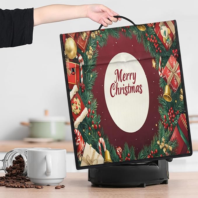cfpolar Kitchen Aid Mixer Cover Compatible with 6-8 Quarts Christmas Balls Xmas Gifts Stand Mixer Cover Kitchen Aid Mixers Accessories Appliance Organizer Bag Dust Covers with Zipper Pocket