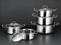 Stainless steel cookware set non stick pan set skillet stew pot Home Kitchen Item For party Festival Gift Item 15 Piece