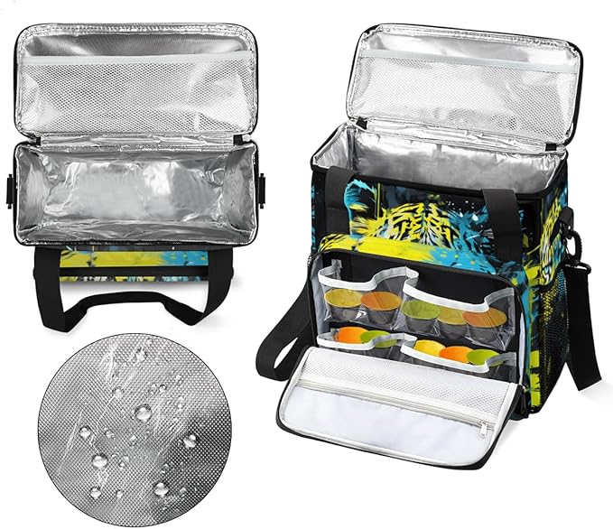 Tiger Coffee Maker Carrying Bag Oil Painting Tiger Travel Storage Bag Compatible with K-Mini or K-Mini Plus Single Serve Coffee Brewer Carrying Case with Multiple Pockets &amp Shoulder Strap