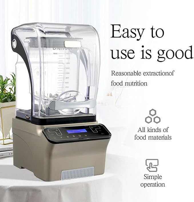 1.8L Ice Crusher Touch Soybean Milk Fruit Juice Regulation Timing Sound Insulation with Cover Milk Tea Shop Smoothie MachineC