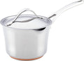 Anolon 77448 Nouvelle Stainless Steel Sauce Pan/Saucepan with Straining and Lid 3.5 Quart Silver