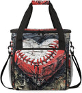 Heart Baseball Coffee Maker Carrying Bag Cute Baseball Travel Storage Bag Compatible with K-Mini or K-Mini Plus Single Serve Coffee Brewer Carrying Case with Multiple Pockets &amp Shoulder Strap