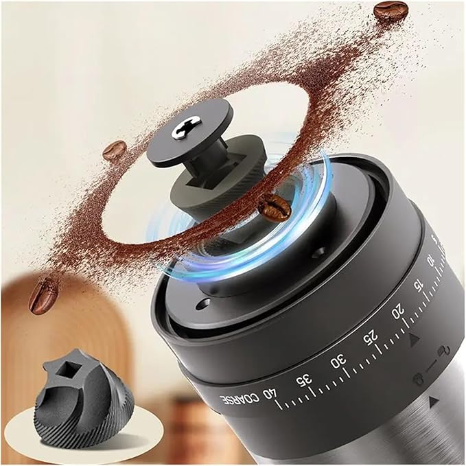 Portable Coffee Machine 2Pcs Portable Coffee Grinder Electric USB Rechargeable Home Outdoor Blender Adjustable Coffee Bean Grindingfor Outdoor Travel Picnic(Black)