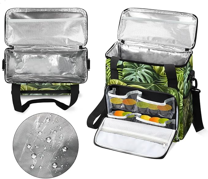 Coffee Maker Carrying Bag Palm Leaves Summer Theme Single Cup Coffee Maker Travel Bag Compatible with Keurig K-Mini or K-Mini Plus Portable Storage Bag with Shoulder StrapAZ-206