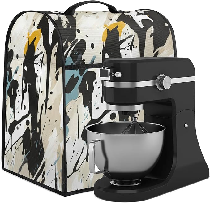 cfpolar Kitchen Aid Mixer Cover Compatible with 6-8 Quarts Abstract Ink Painting Stand Mixer Cover Kitchen Aid Mixers Accessories Appliance Organizer Bag Dust Covers with Zipper Pocket