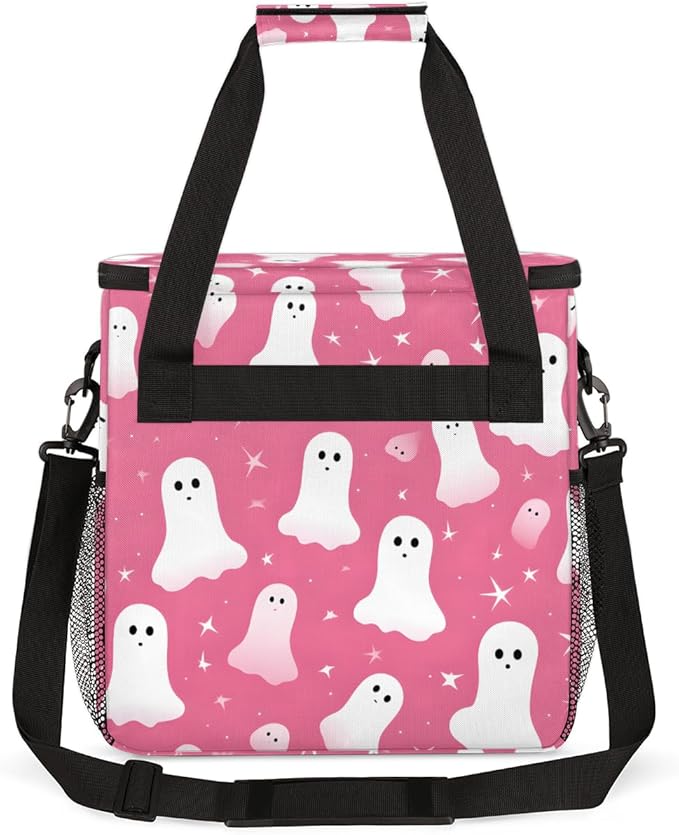 Halloween Ghosts Coffee Maker Carrying Bag Mystical Ghosts Travel Storage Bag Compatible with K-Mini or K-Mini Plus Single Serve Coffee Brewer Carrying Case with Multiple Pockets &amp Shoulder Stra