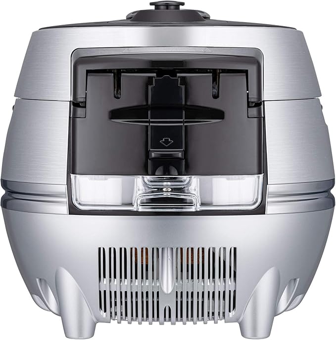 CUCKOO High Pressure Rice Cooker 10-Cup Uncooked / 20-Cup Cooked with Induction Heating Technology Large Rice Maker with 17 Menu Options and Steam Plate Voice Guide Silver (CRP-CHSS1009FN)