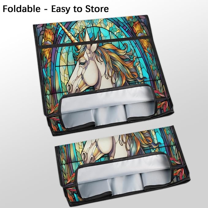 cfpolar Kitchen Aid Mixer Cover Compatible with 6-8 Quarts Animal Horse Glass Painting Stand Mixer Cover Kitchen Aid Mixers Accessories Appliance Organizer Bag Dust Covers with Zipper Pocket