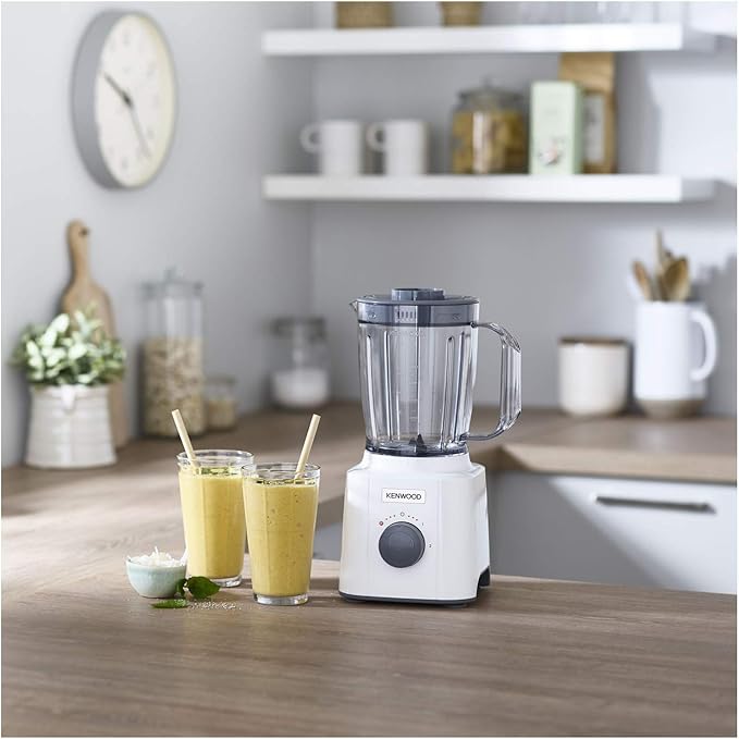 Kenwood BLP31.A0WH Blender 1.6 L Krug Steel Blades 2 Speeds and Pulse Non-Slip Feet Equipped with Practical Handle Power 350 W Plastic White and Grey