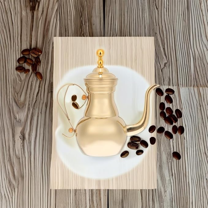 DOITOOL Turkish Coffee Maker Stainless Steel Golden 1 Count