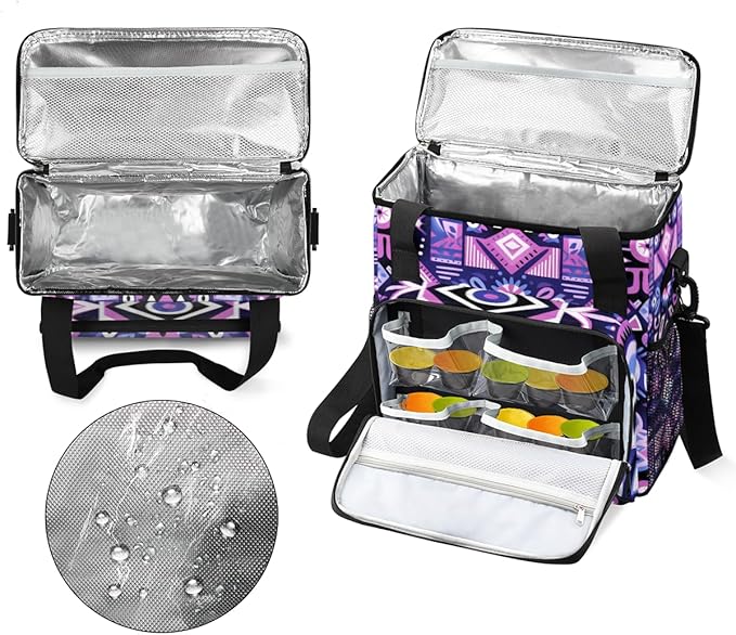 Ethnic Mandala Coffee Maker Carrying Bag Geometry Aztec Travel Storage Bag Compatible with K-Mini or K-Mini Plus Single Serve Coffee Brewer Carrying Case with Multiple Pockets &amp Shoulder Strap