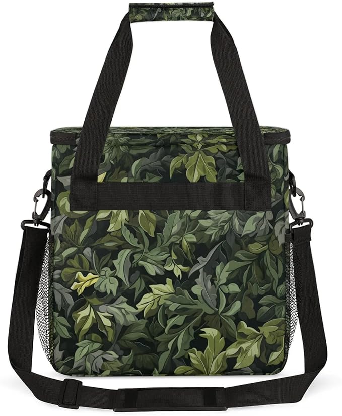 Abstract Camo Leaves Coffee Maker Carrying Bag for Keurig K-Mini or K-Mini Plus Storage Portable Coffee Maker Travel Bag