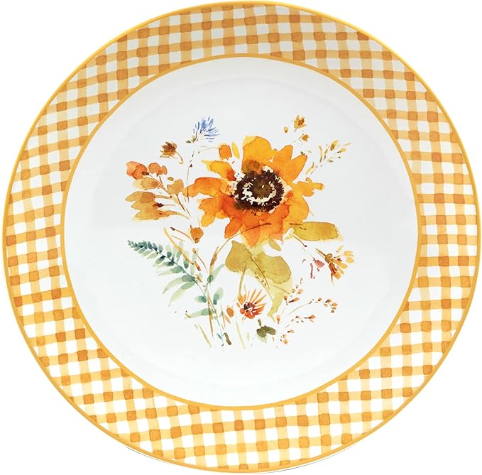 Certified International Sunflowers Forever 11 Dinnerware Plates Large Multicolor Set of 4