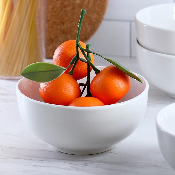 Elama Professional Kitchen 12 Piece Porcelain Dinnerware/Tableware Set (Bowl White)