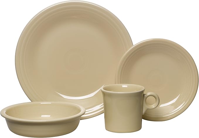 Fiesta 4-Piece Dinnerware Place Setting Ivory