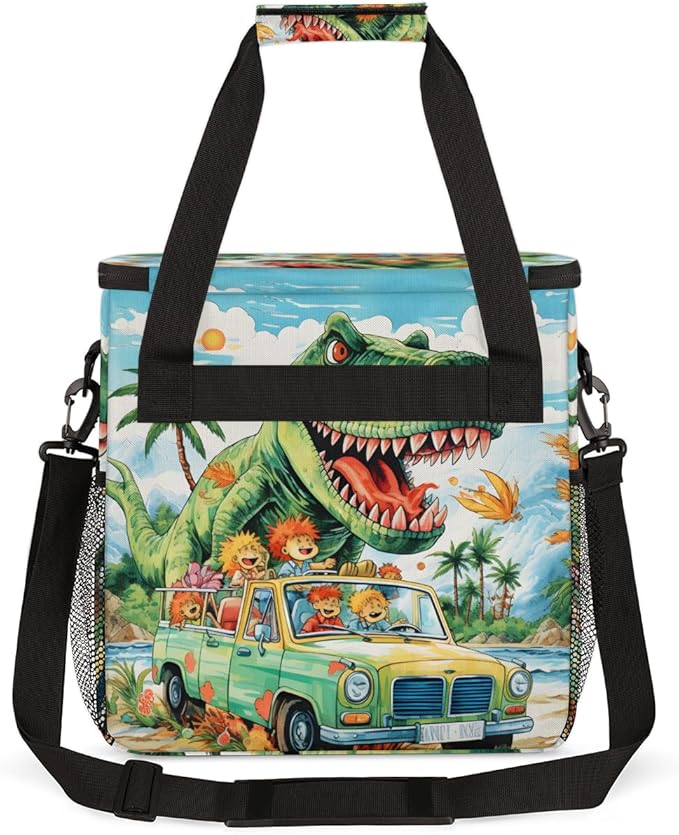 Savanna Animal Coffee Maker Carrying Bag Dino Portable Travel Storage Tote Bag Compatible with K-Mini or K-Mini Plus Single Serve Coffee Brewer Carrying Case with Multiple Pockets &amp Shoulder Str