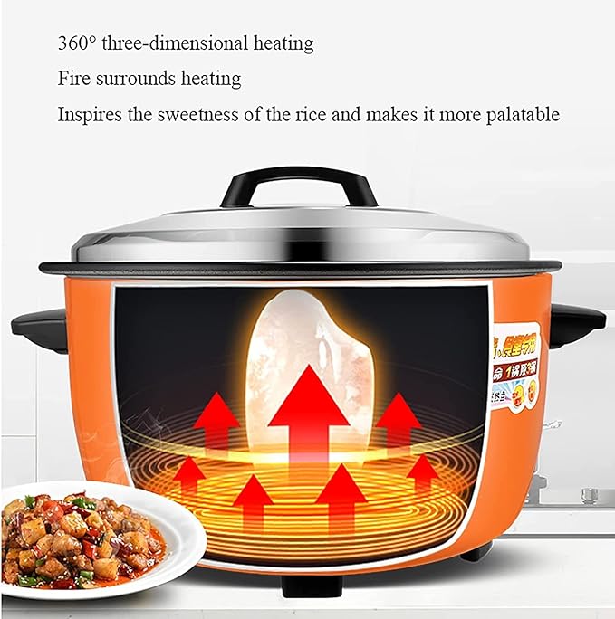 Household Electric Rice Cooker With 3 X Steamer Large Capacity Commercial Old-Fashioned Non-Stick Rice Cooker For Hotels(28L)