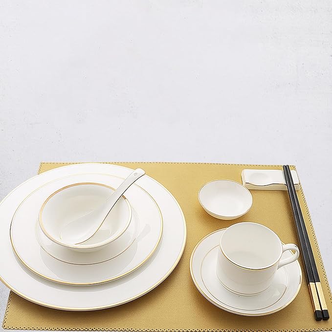 Platinum Dinnerware Set Service for 6Delicate afternoon tea Bone China Dinnerware SetsSteak Dinner Plates Dish Set (24 Pcs)As a gift for family members