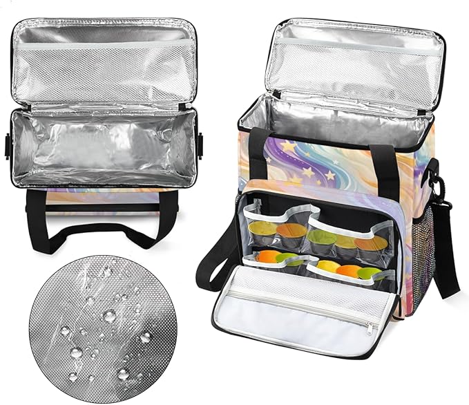 Star Tie Dyeing Coffee Maker Carrying Bag Portable Travel Storage Tote Bag Compatible with K-Mini or K-Mini Plus Single Serve Coffee Brewer Carrying Case with Multiple Pockets &amp Shoulder Strap
