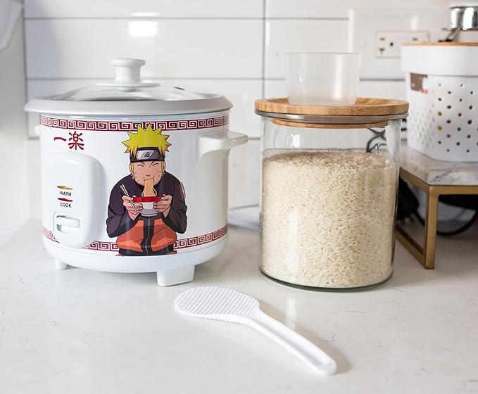 Naruto Shippuden Ichiraku Ramen Automatic Rice Cooker &amp Warmer | Food Steamer for White and Brown Rice Quinoa | Anime Manga Gifts and Collectibles | Holds 24 Ounces