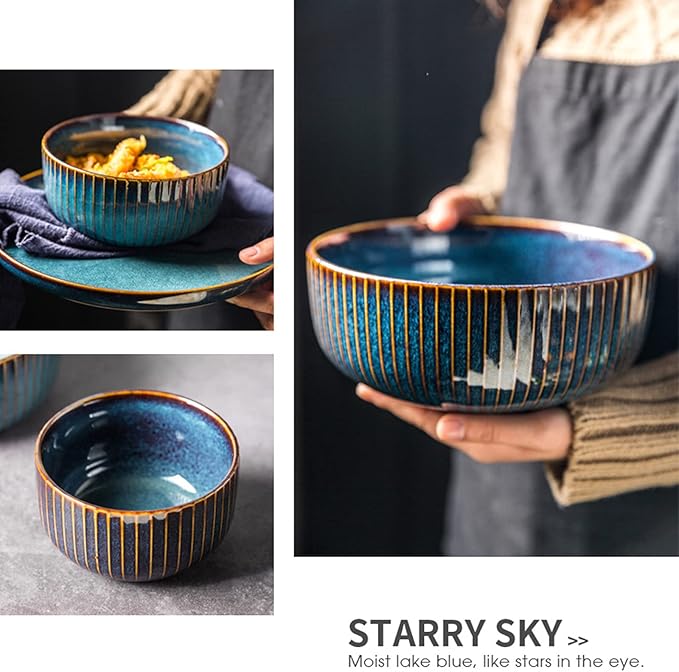 Dinnerware Set Ceramic Dinner Plate Sets Modern Creativity Blue Porcelain Dinner Sets Glaze Stoneware Tableware Set 12 Piece Dinnerware Set Service For 4 People