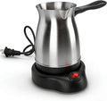 Turkish Coffee Maker 600ml Stainless Steel Turkish Coffee Pot Electric Arabic Greek Coffee Maker Machine Automatic Pot Warmer Kettle for Home Travel Office Camping and Daily Use