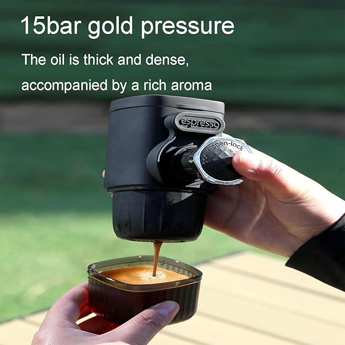 Coffee Machine with An Integrated Detachable and Washable Design Weighs Only 275g. It Can Easily Make Rich Espresso and Is The First Choice for Outdoor Coffee Travel.