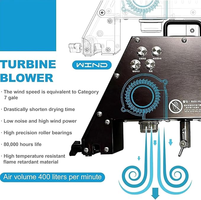 Stand Automatic BlenderWith Auxiliary FanAir Volume Of 400L Per Minute10 Large CapacitySupports Gas Stove Heating Stirring (110v)