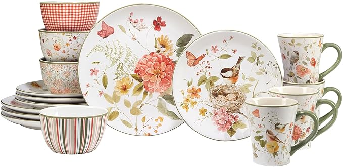 Certified International Nature's Song 16 Piece Dinnerware Set Service For 4