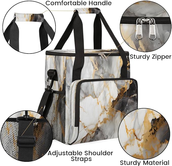 Classic Patterns Marble Coffee Maker Travel Bag for K-Mini or K-Mini Plus Single Serve Coffee Brewer Portable Storage Tote Case for Tarvel