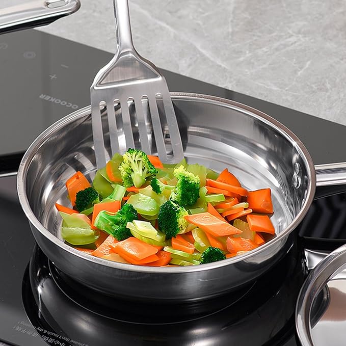 Premium Nonrust Steel Cookware Set Complete Kitchens Essential with Soup Pots Saute Pan and Accessories for Modern Cooki