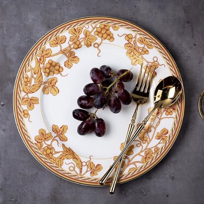 bone china dinnerware set dishes set for 2 people porcelain dinnerware sets for hotel family gathering banquet wedding(Includes 2 coffee cups and 2 saucers)