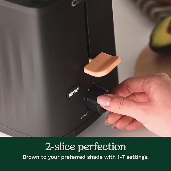 Cuisinart Soho™ Collection 2-Slice Toaster 7 Toaster Setting Defrost Reheat and Bagel Setting Convenient Rear Cord Storage Black CPT-7BK