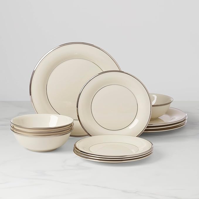 Lenox 896065 Solitaire 12-Piece Dinnerware Set Service for 4