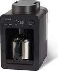 Shiroka SC-A371 Fully Automatic Coffee Maker Coffee Maker Ice Coffee Quiet 4 Mills Compact Compatible with Beans and Powders Steaming Stainless Steel Server Black