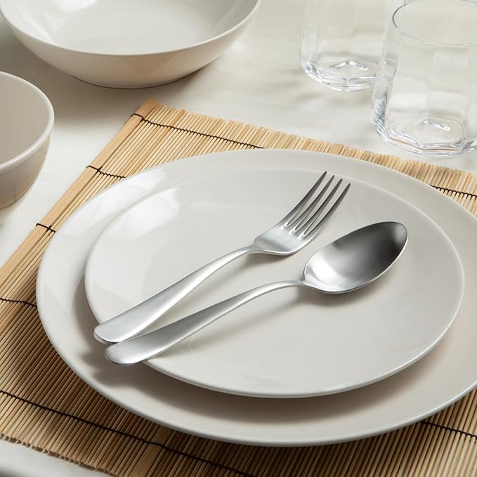 Larder &amp Vine Ceramic Stoneware Dinnerware 16-Piece Set 4 Place Settings (White)