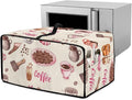 Toaster Oven Dust Cover with Accessory Pockets Neat Storage and Protection with Organizing Side Pockets for Kitchen Toaster Oven Appliances Decor Coffee Love