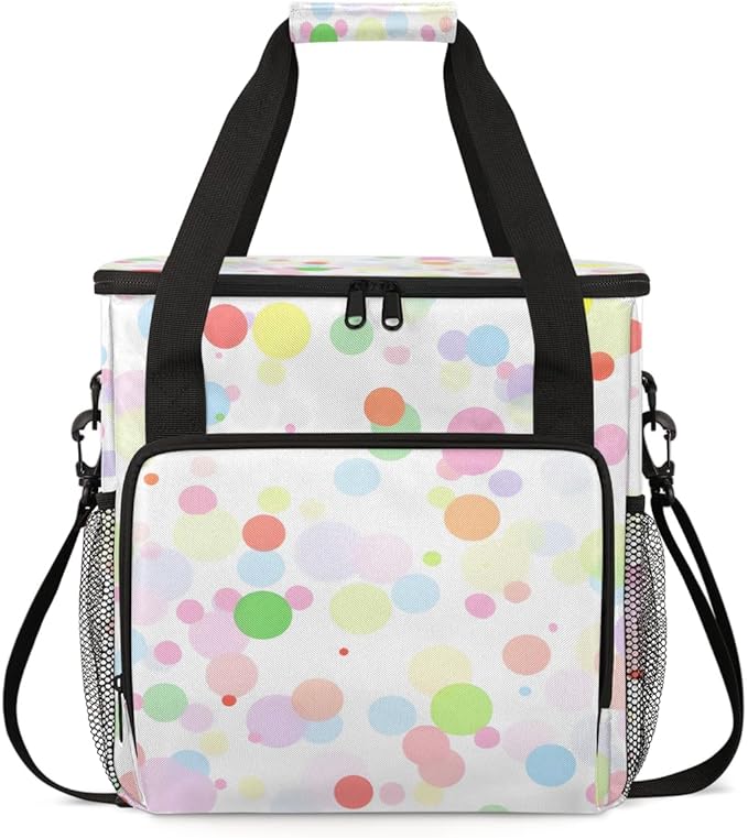 Tie Dyeing Coffee Maker Carrying Bag Sequin Portable Travel Storage Tote Bag Compatible with K-Mini or K-Mini Plus Single Serve Coffee Brewer Carrying Case with Multiple Pockets &amp Shoulder Strap