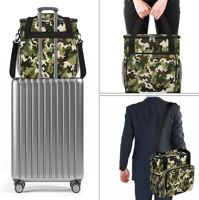 Camo Green Coffee Maker Travel Bag for K-Mini or K-Mini Plus Single Serve Coffee Brewer Portable Storage Tote Case for Tarvel