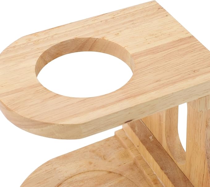 Wood Pour Over Coffee Stand Multifunction Pour Over Coffee Dripper Stand Coffee Maker Station Pour Over Coffee Holder for Coffee Beer Drink Maker (C)