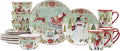 Certified International Joy of Christmas 16 Piece Dinnerware Set Service for 4