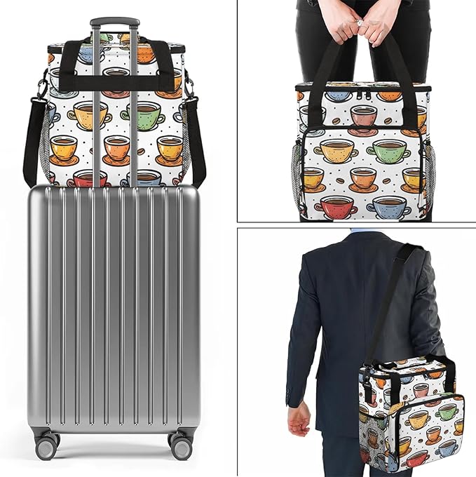 Travel Coffee Maker Carrying Bag Compatible with Keurig K-Mini or K-Mini Plus Single Serve Coffee Maker Portable Storage Bag with Shoulder Strap(Bag Only)