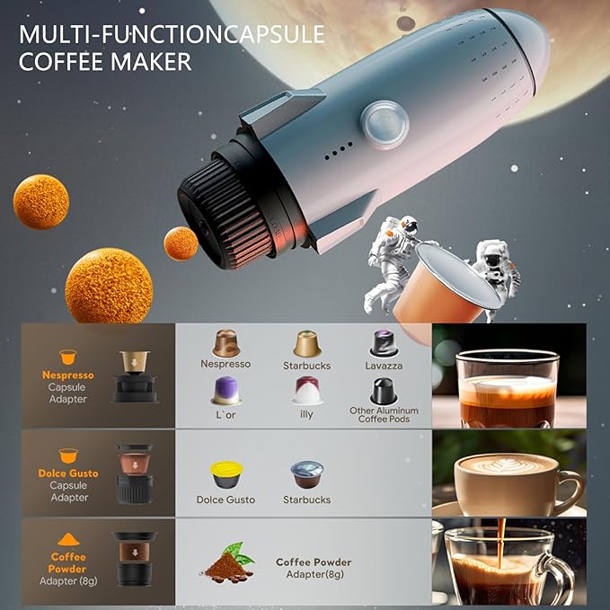 Rechargeable Coffee Maker Espresso Machine Texture Suitable for Multifuntional Brewing Heating Machine