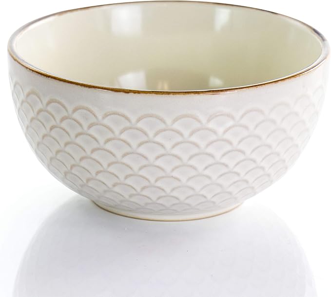 Elama HoneyIvory 16 Piece Stoneware Dinnerware Set in Ivory