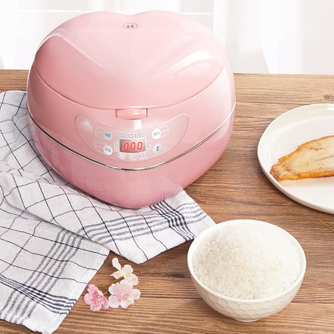GRFIT Peach Shaped Electric Rice Cooker Intelligent Mini Electric Rice Cooker Household 1-2-3 People Kitchen Cooking (Color : B) jinyi2016SHOP-1998