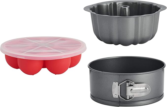 Instant Pot Official 4-Piece Nonstick Cooking Set: Versatile Multi-Use Dishwasher Safe Oven Safe and Excellent for Desserts Meals and Snacks