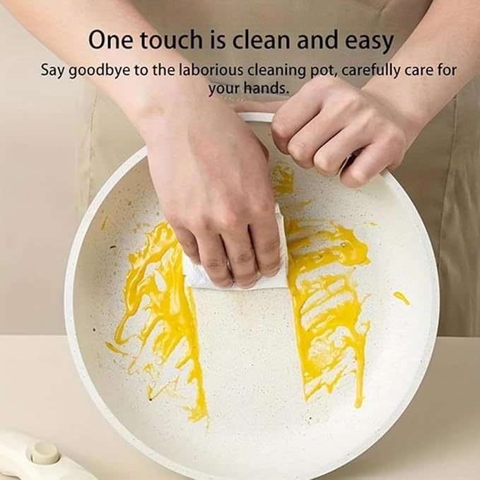 Cookware Set 9/11/15 Piece Nonstick Maifan Cookwares Sets with Detachable Handle Oven Safe Super Easily CleanSuitable for Kitchen (White11-Piece Set)